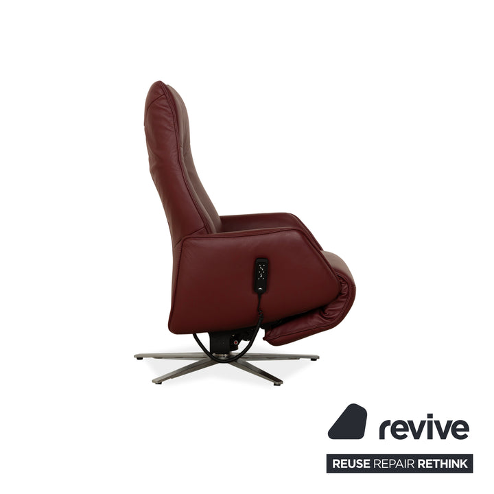 Himolla Biella Leather Armchair Red Electric Function