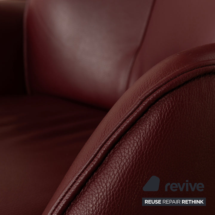Himolla Biella Leather Armchair Red Electric Function