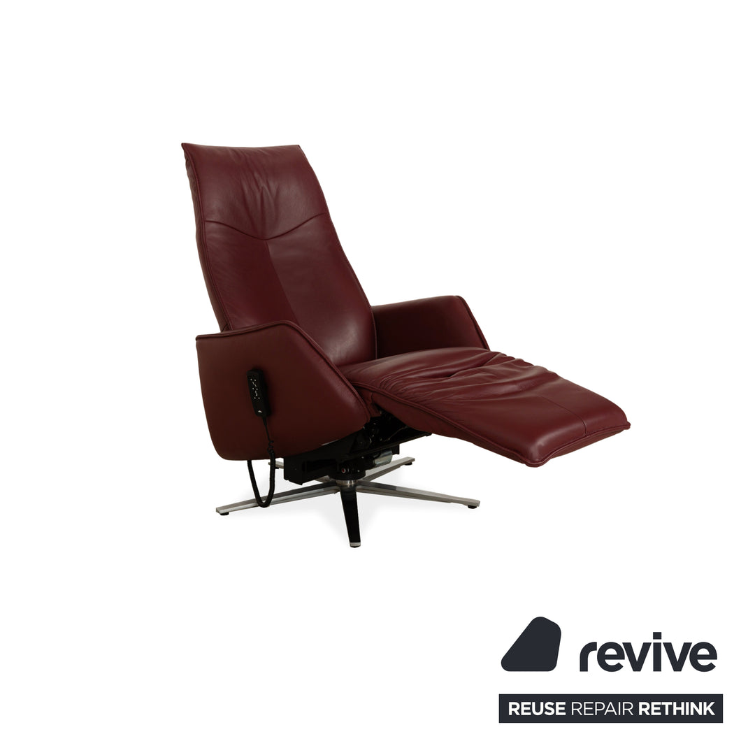 Himolla Biella Leather Armchair Red Electric Function