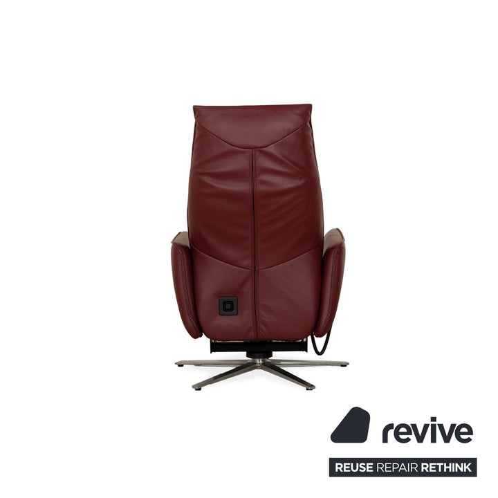 Himolla Biella Leather Armchair Red Electric Function