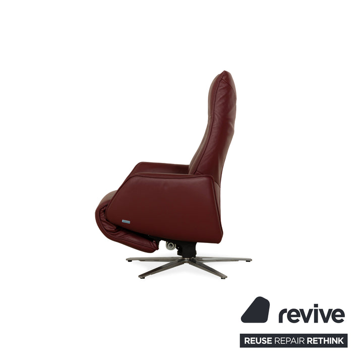 Himolla Biella Leather Armchair Red Electric Function