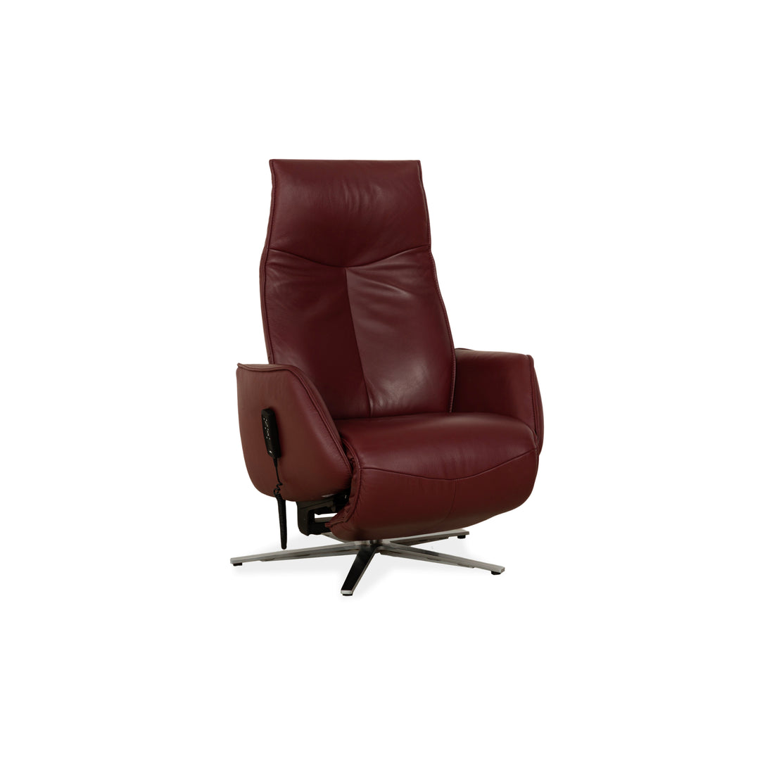 Himolla Biella Leather Armchair Red Electric Function