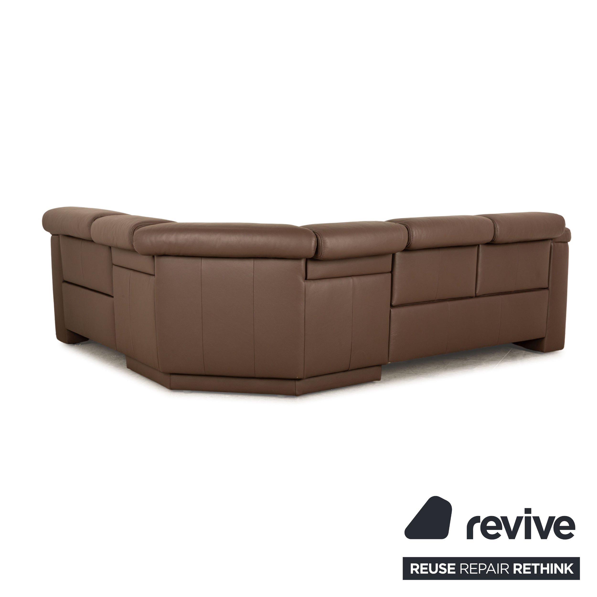 Himolla BPW Leather Corner Sofa Brown Manual Function Sofa Couch