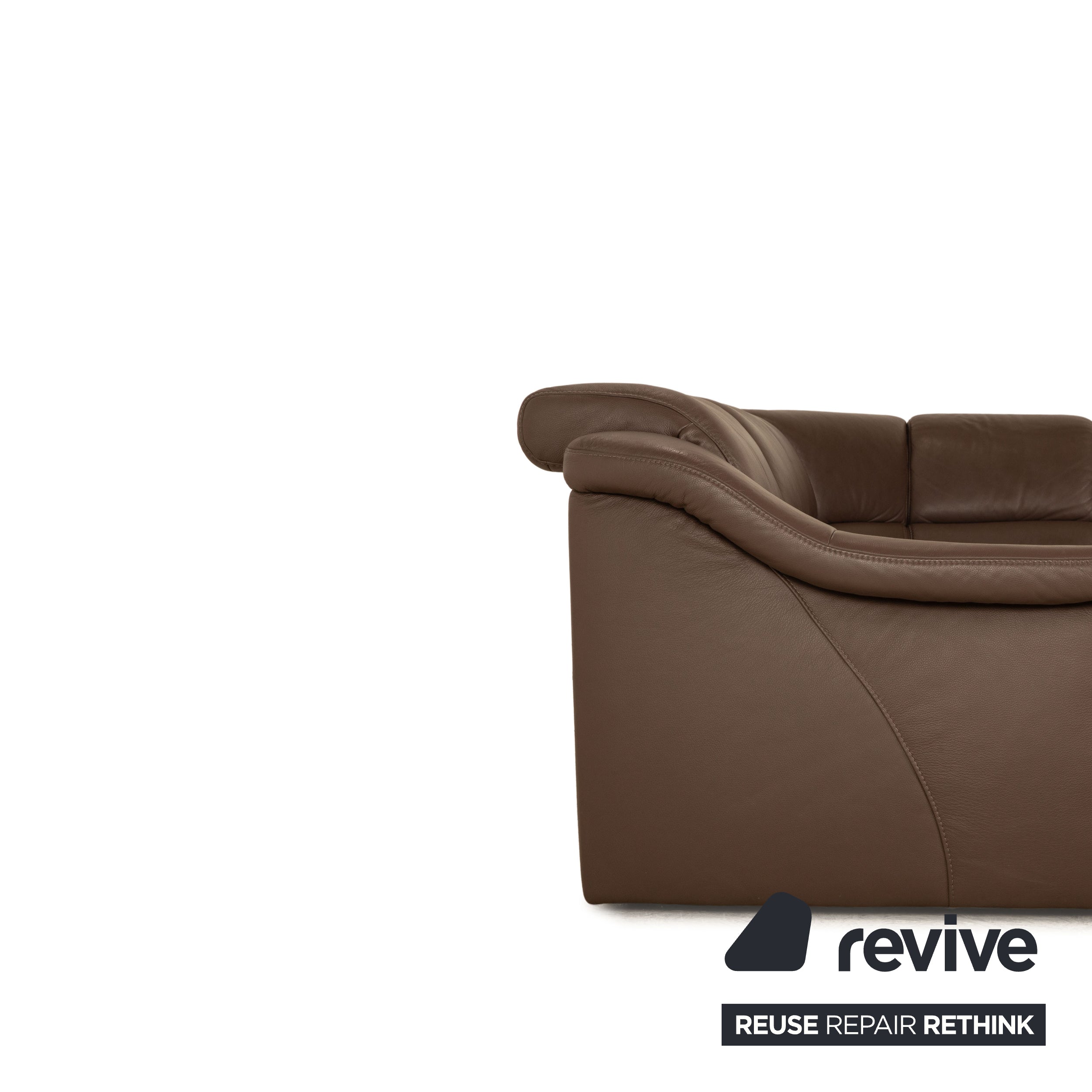 Himolla BPW Leather Corner Sofa Brown Manual Function Sofa Couch