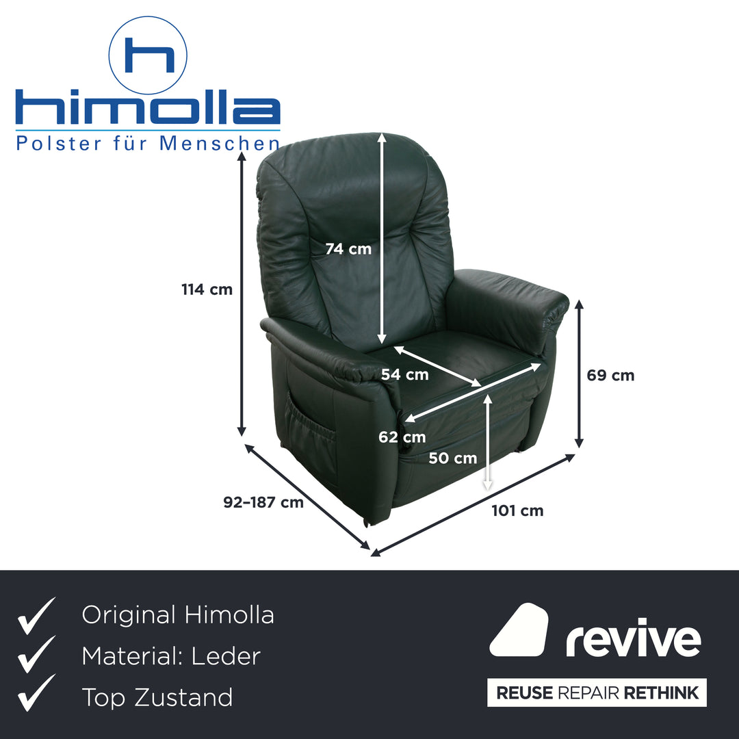 Himolla Cumulus Leder Sessel Grün elektrische Funktion
