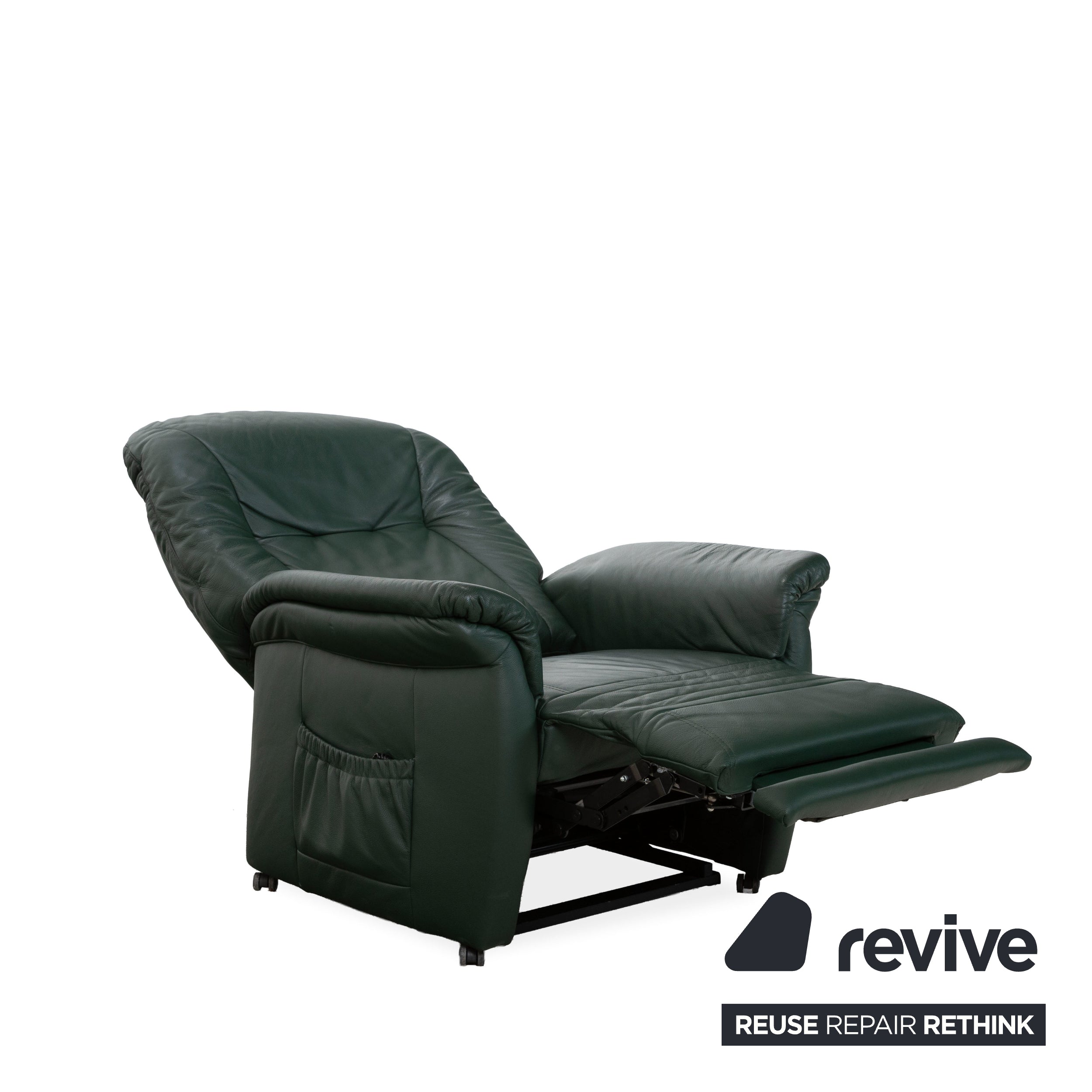 Himolla Cumulus lederen fauteuil groen elektrische functie