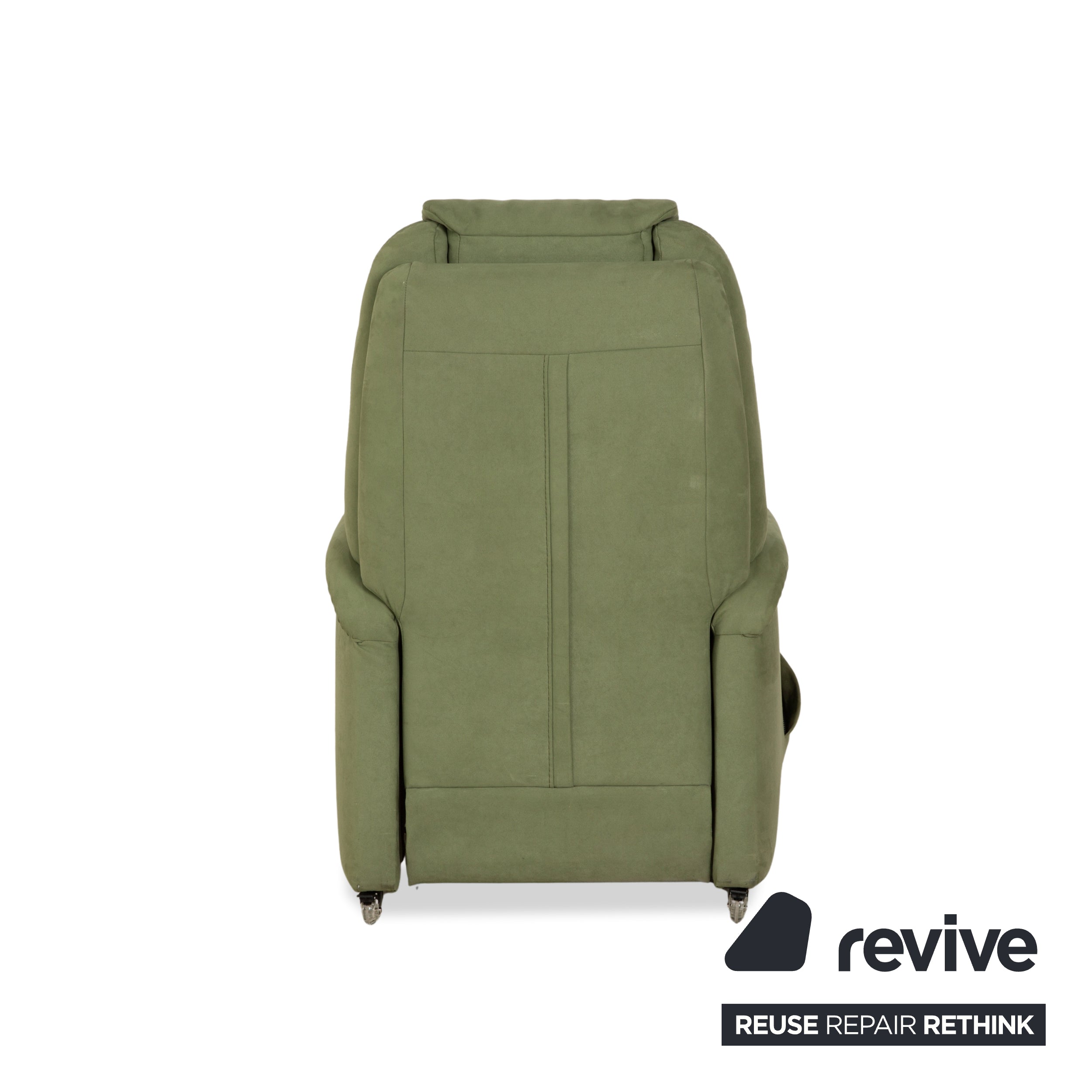 Himolla Cumulus fabric armchair, green/olive, electric function, lift-up assistance, reclining function