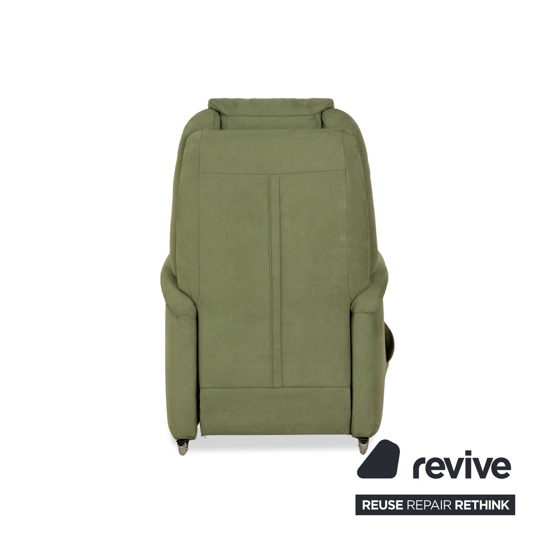 Himolla Cumulus fabric armchair, green/olive, electric function, lift-up assistance, reclining function