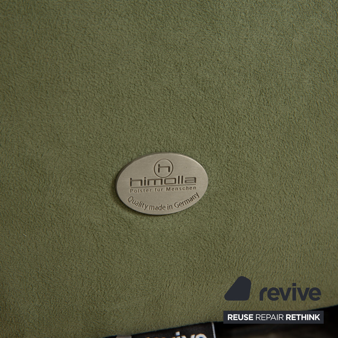 Himolla Cumulus fabric armchair green olive electric stand-up function