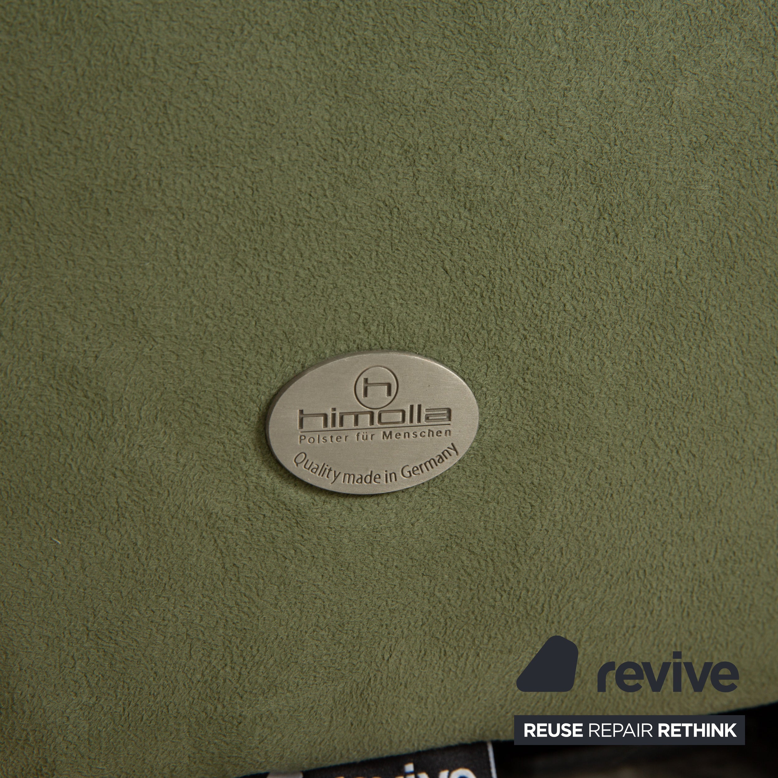 Himolla Cumulus fabric armchair, green/olive, electric function, lift-up assistance, reclining function