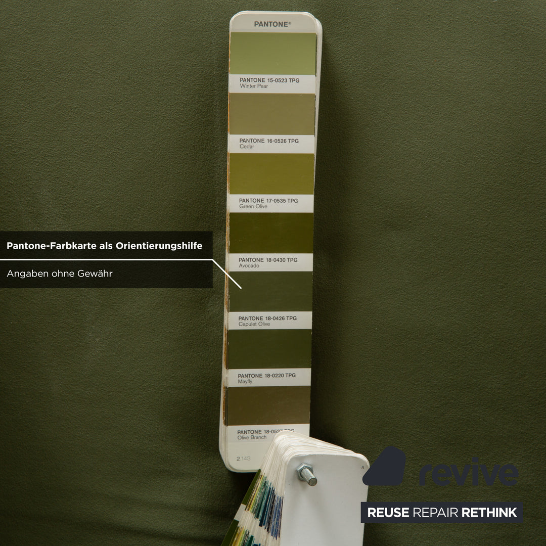 Himolla Cumulus fabric armchair green olive electric stand-up function