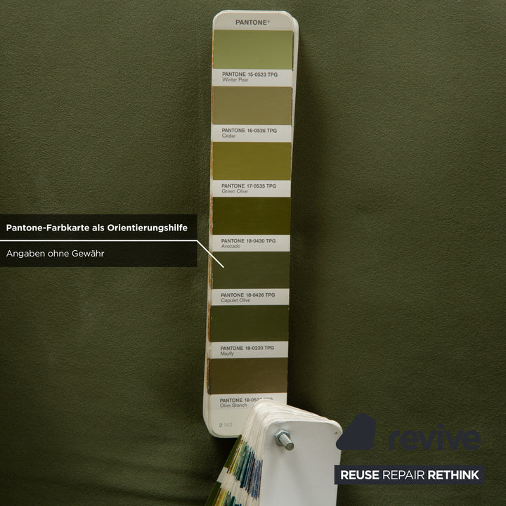 Himolla Cumulus fabric armchair, green/olive, electric function, lift-up assistance, reclining function