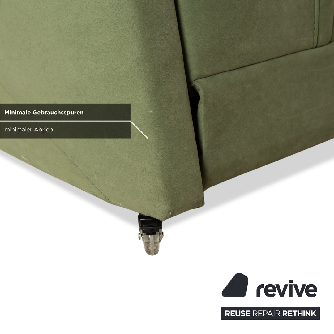 Himolla Cumulus fabric armchair, green/olive, electric function, lift-up assistance, reclining function