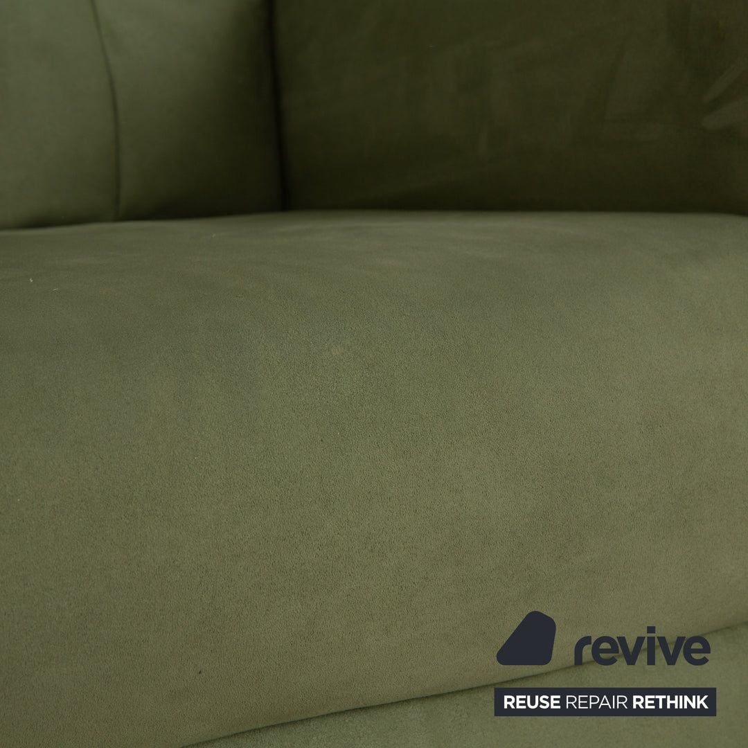 Himolla Cumulus fabric armchair green olive electric stand-up function