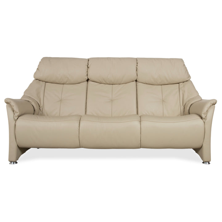 Himolla Cumuly 4215 Three-Seater Leather Sofa Cream Beige Couch