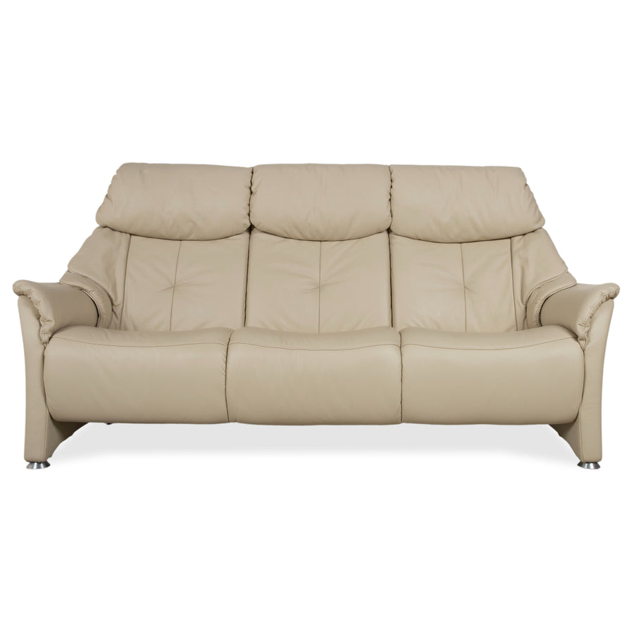 Himolla Cumuly 4215 Three-Seater Leather Sofa Cream Beige Couch
