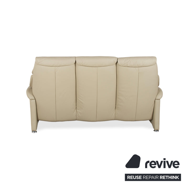 Himolla Cumuly 4215 Three-Seater Leather Sofa Cream Beige Couch
