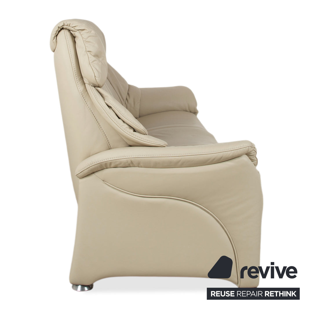 Himolla Cumuly 4215 Three-Seater Leather Sofa Cream Beige Couch
