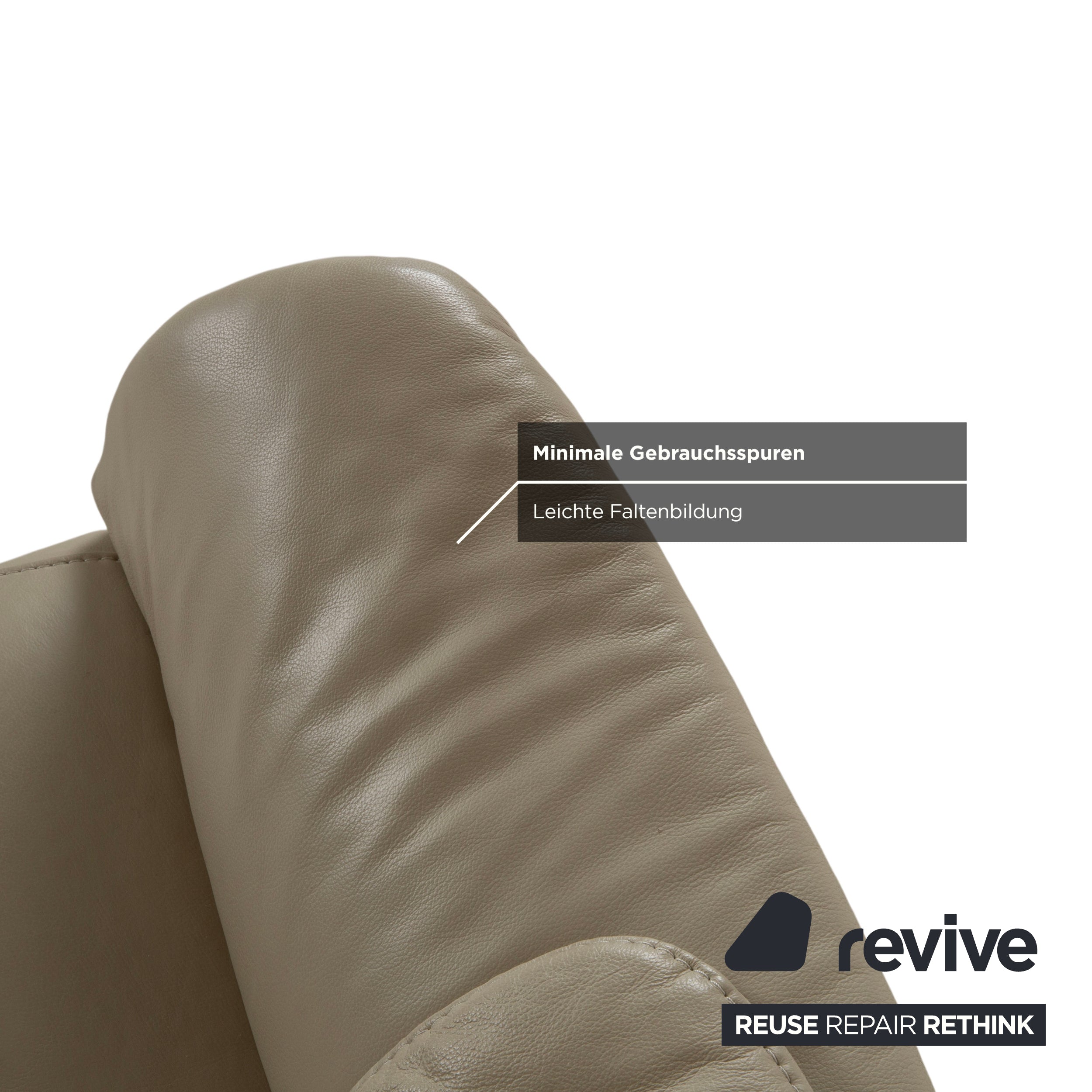 Himolla Cumuly 4215 Leather Armchair Beige Cream with Manual Reclining Function