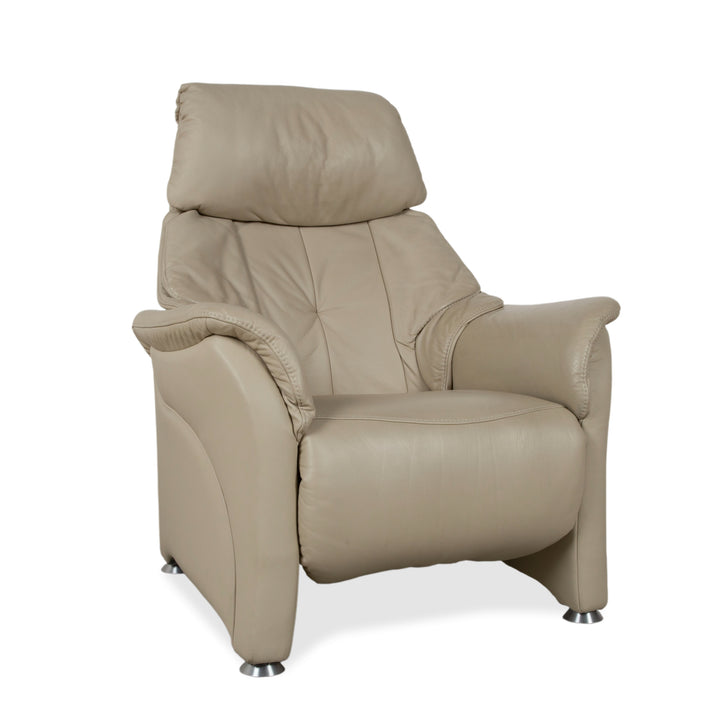 Himolla Cumuly 4215 Leather Armchair Beige Cream with Manual Reclining Function
