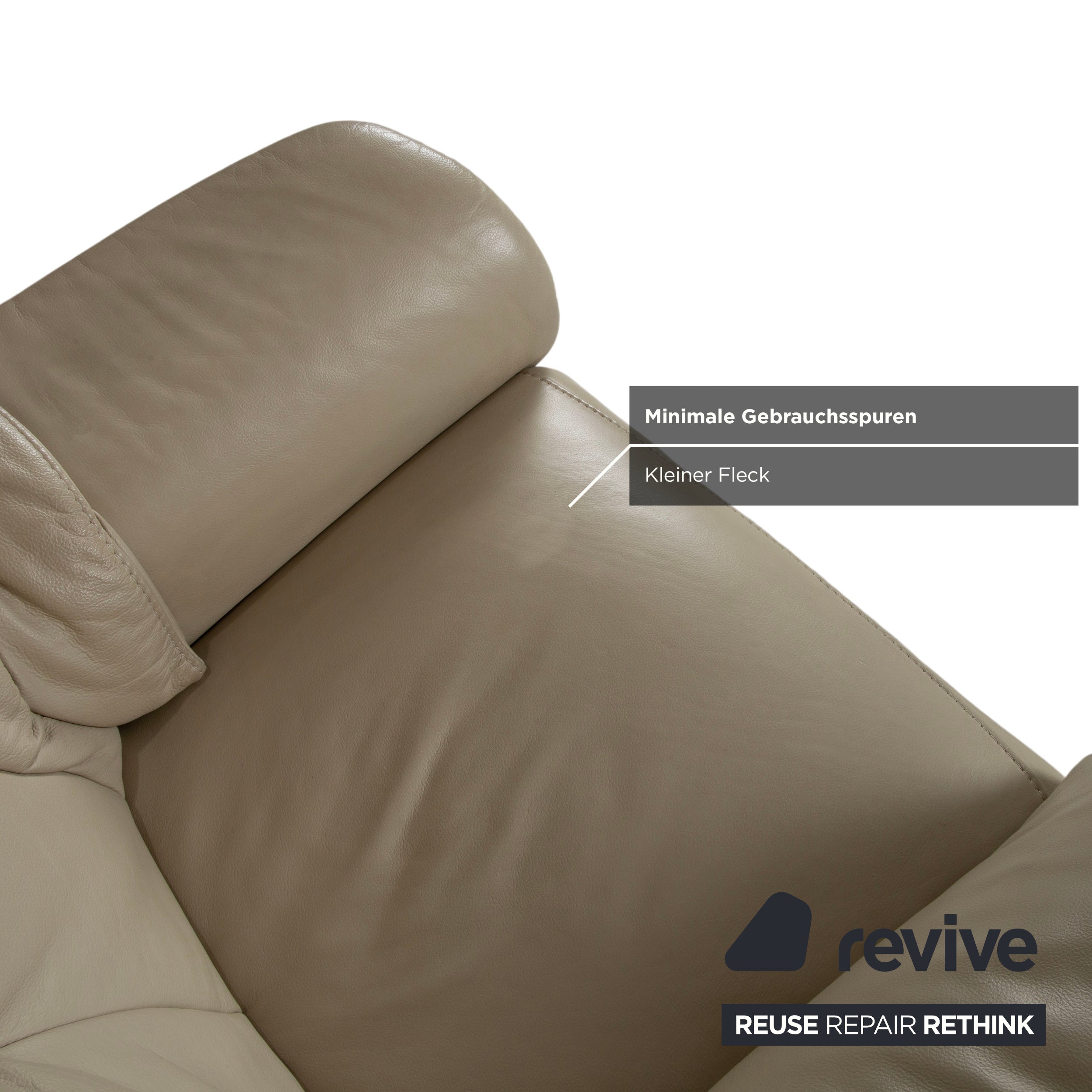 Himolla Cumuly 4215 Leder Sessel Beige Creme mit manueller Relaxfunktion