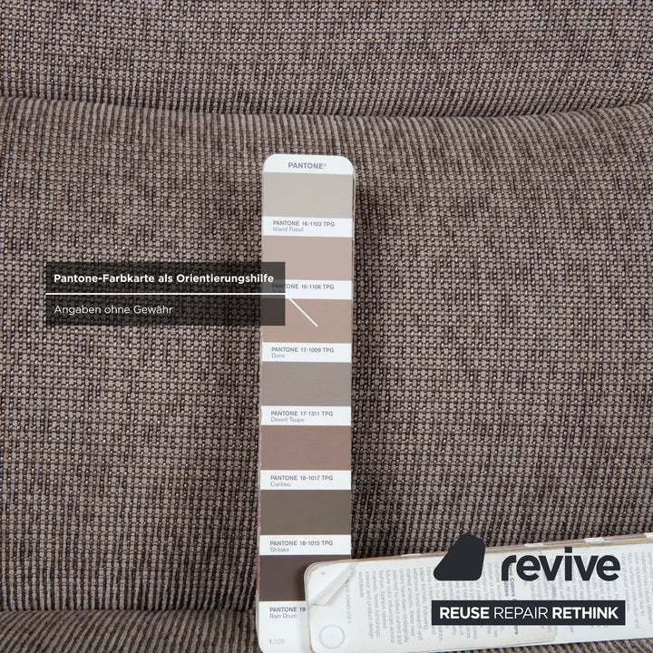 Himolla Cumuly 4711 Stoff Zweisitzer Grau Taupe Sofa Couch manuelle Funktion