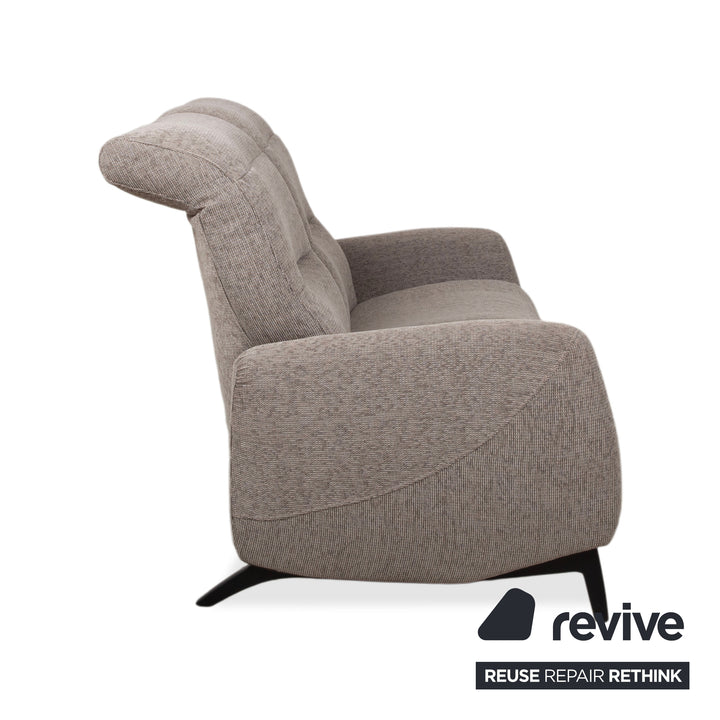 Himolla Cumuly 4711 Stoff Zweisitzer Grau Taupe Sofa Couch manuelle Funktion