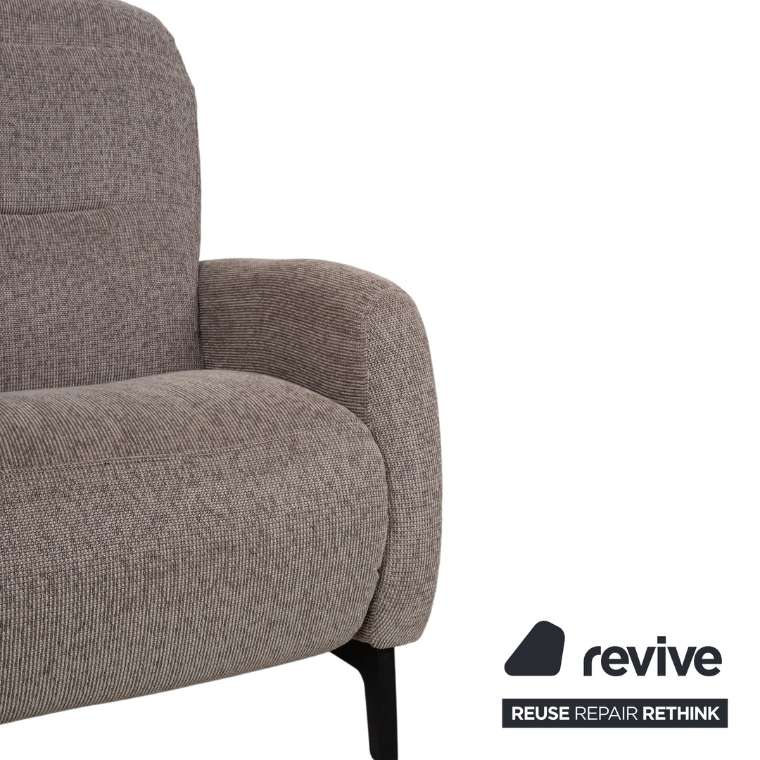 Himolla Cumuly 4711 Stoff Zweisitzer Grau Taupe Sofa Couch manuelle Funktion