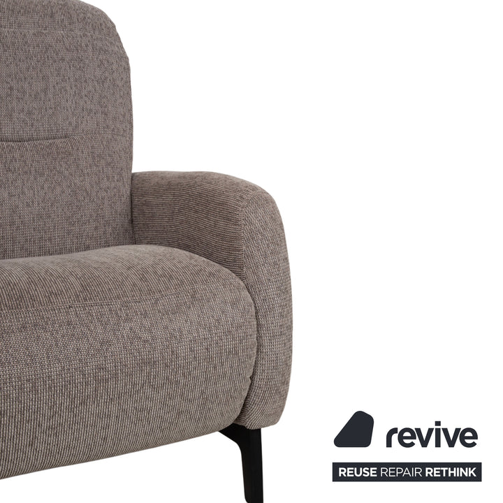 Himolla Cumuly 4711 Stoff Zweisitzer Grau Taupe Sofa Couch manuelle Funktion