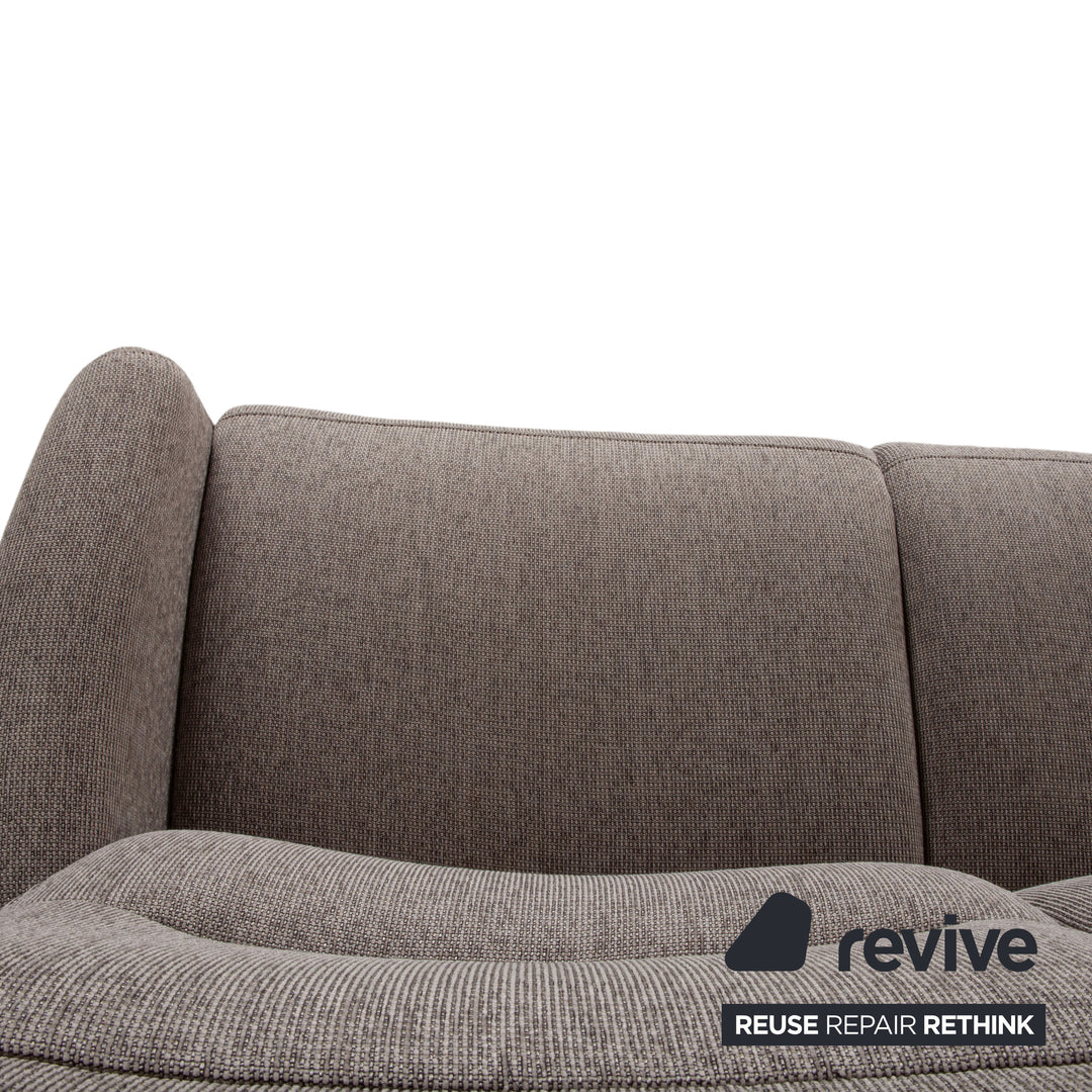 Himolla Cumuly 4711 Stoff Zweisitzer Grau Taupe Sofa Couch manuelle Funktion