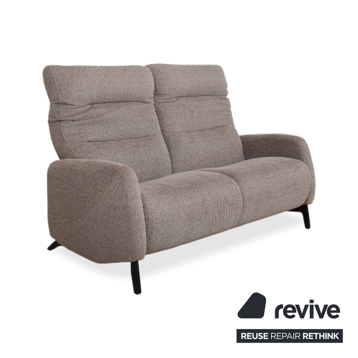 Himolla Cumuly 4711 Stoff Zweisitzer Grau Taupe Sofa Couch manuelle Funktion