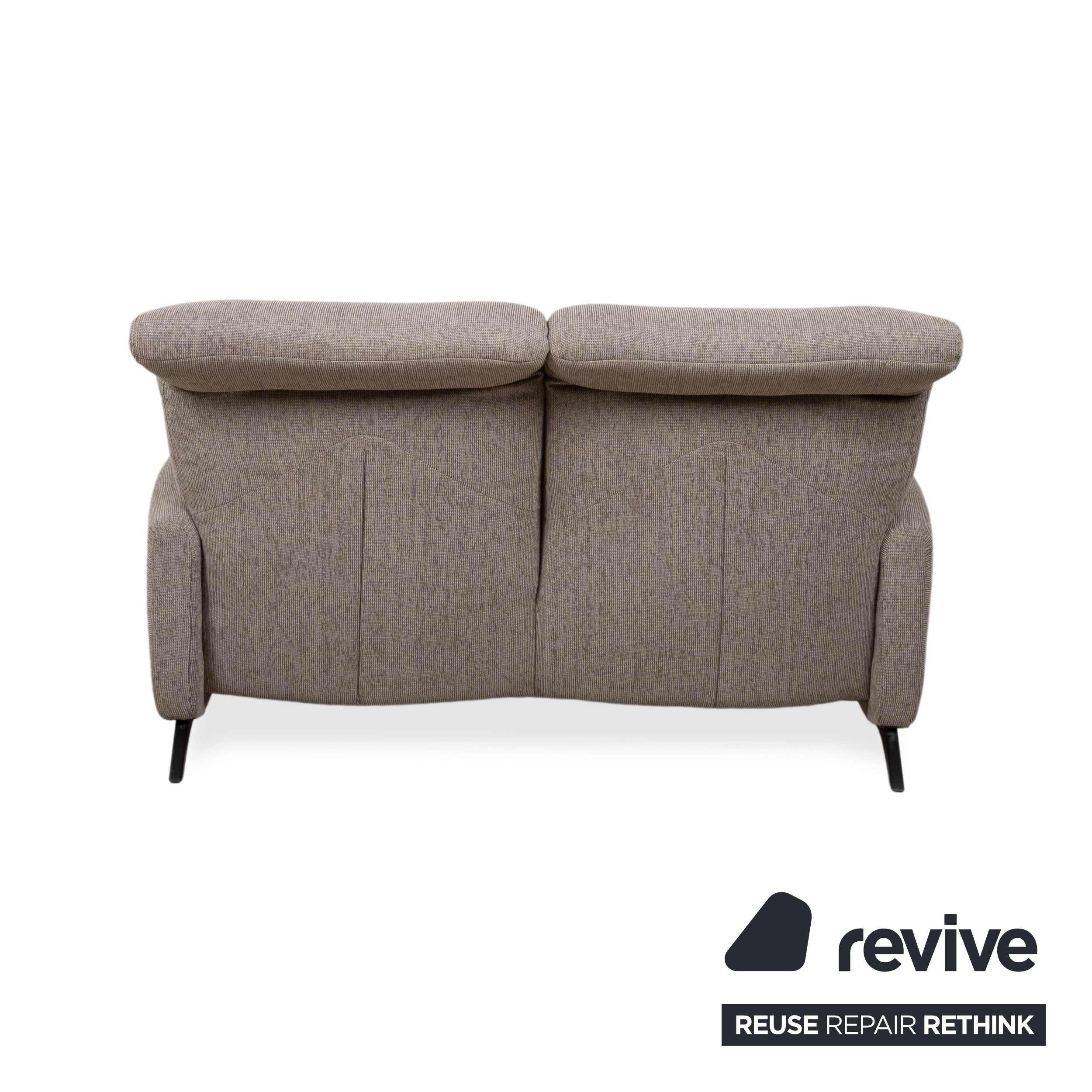 Himolla Cumuly 4711 Fabric Two-Seater Grey Taupe Sofa Couch Manual Function