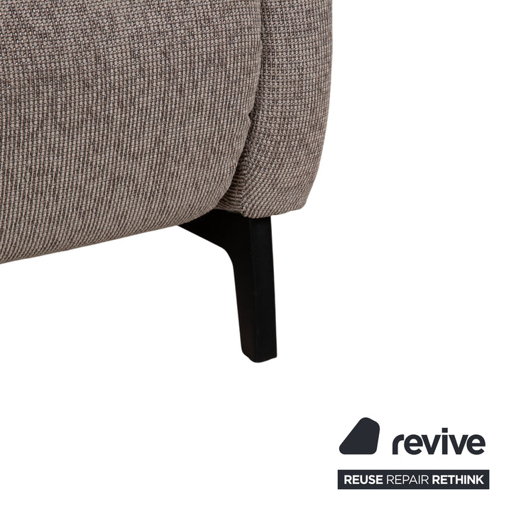 Himolla Cumuly 4711 Stoff Zweisitzer Grau Taupe Sofa Couch manuelle Funktion