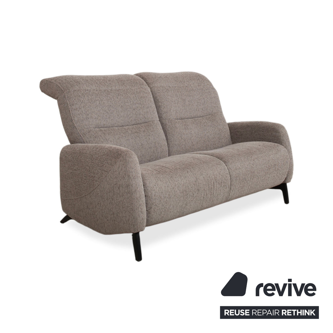Himolla Cumuly 4711 Stoff Zweisitzer Grau Taupe Sofa Couch manuelle Funktion