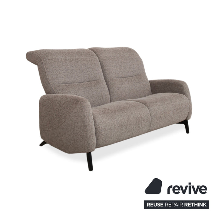 Himolla Cumuly 4711 Stoff Zweisitzer Grau Taupe Sofa Couch manuelle Funktion
