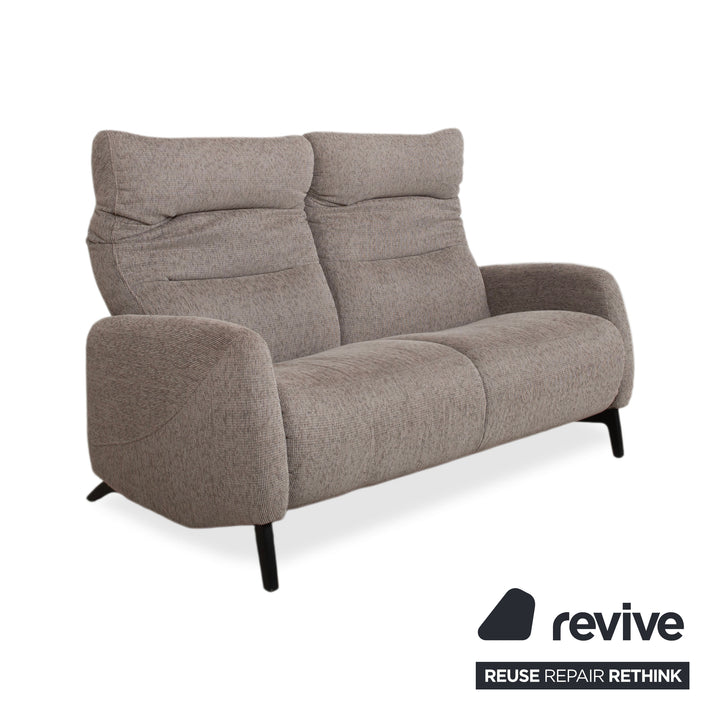 Himolla Cumuly 4711 Stoff Zweisitzer Grau Taupe Sofa Couch manuelle Funktion