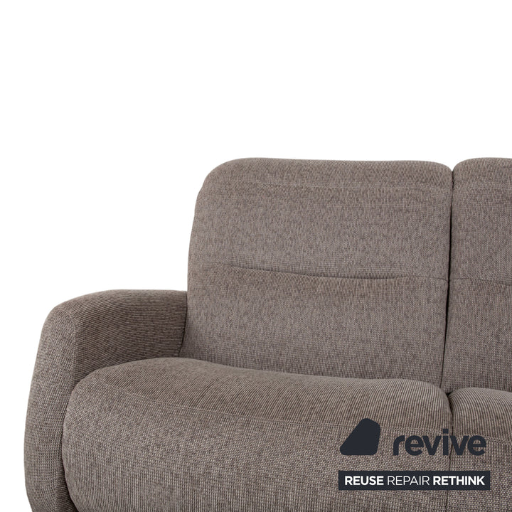 Himolla Cumuly 4711 Stoff Zweisitzer Grau Taupe Sofa Couch manuelle Funktion