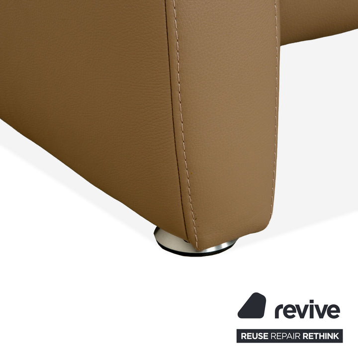 Canapé Himolla Cumuly en cuir beige taupe gris