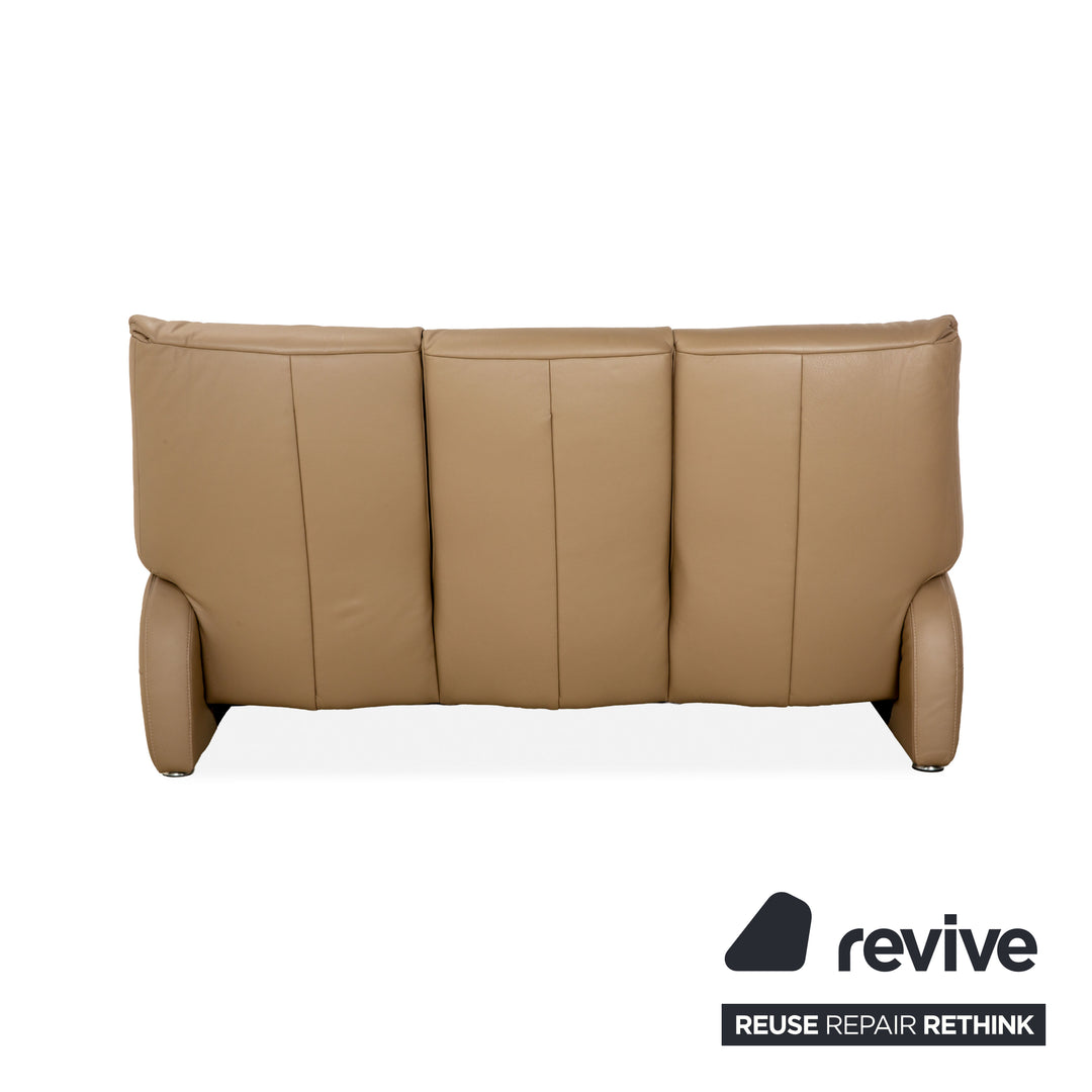 Canapé Himolla Cumuly en cuir beige taupe gris