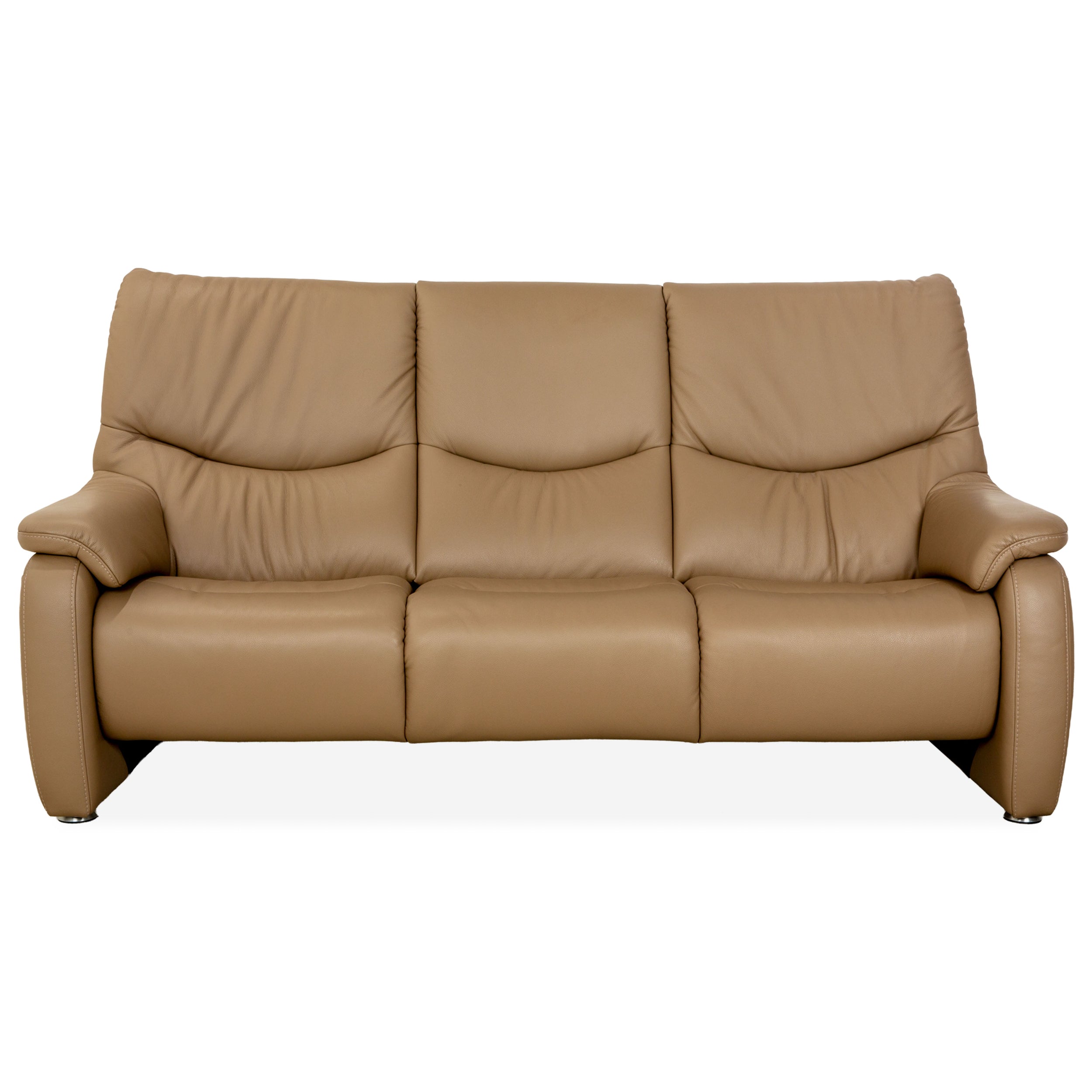 Canapé Himolla Cumuly en cuir beige taupe gris