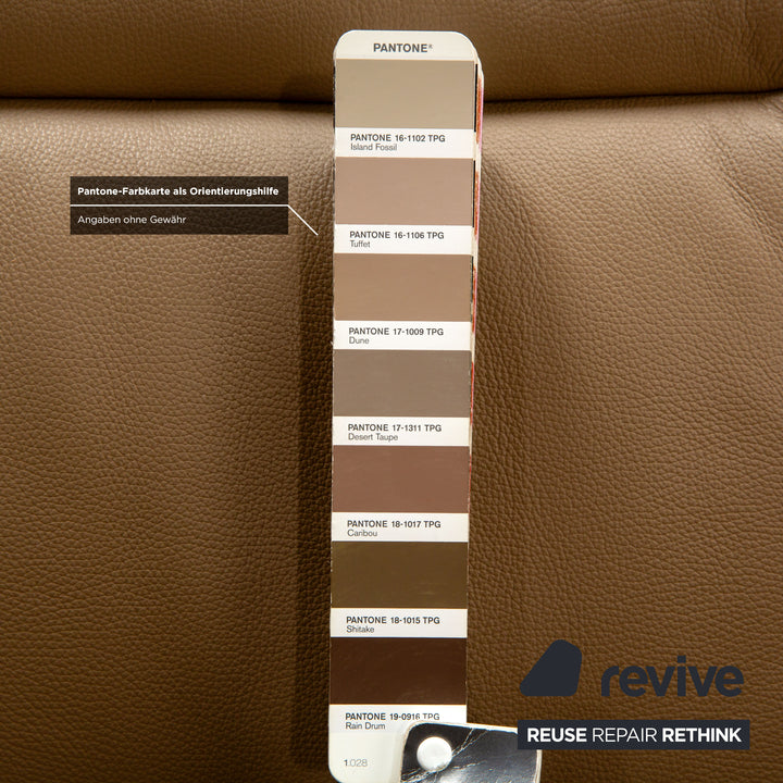 Himolla Cumuly Leather Beige Taupe Grey Sofa Couch