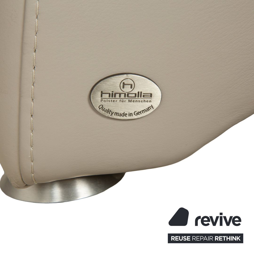 Himolla Cumuly Leder Dreisitzer Beige Hellgrau Sofa Couch
