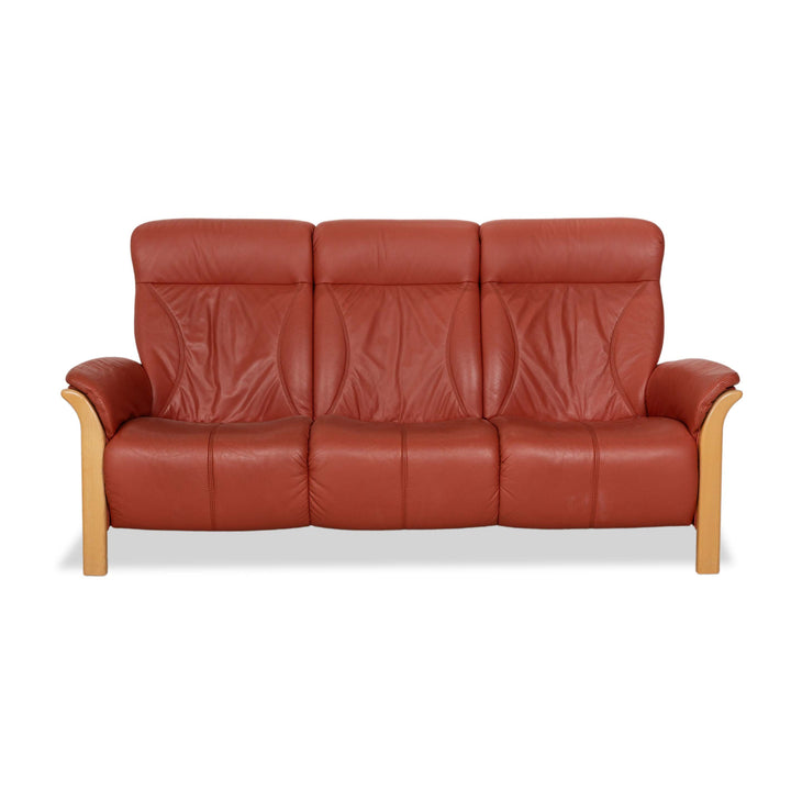 Himolla Cumuly Leather Three Seater Brown Brown Red Sofa Couch