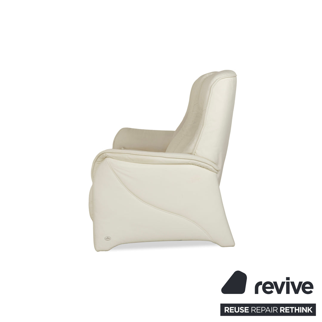 Himolla Cumuly Leather Three-Seater Cream Manual Function Sofa Couch