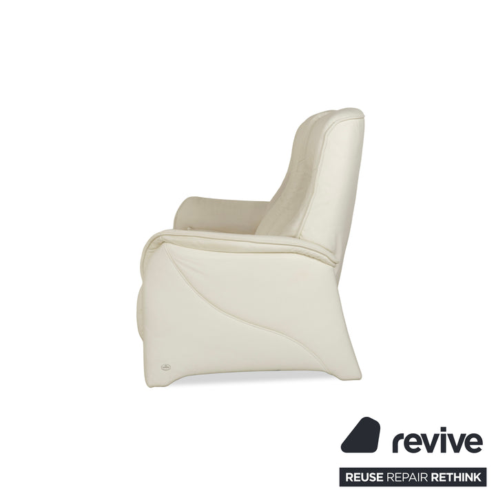 Himolla Cumuly Leather Three-Seater Cream Manual Function Sofa Couch