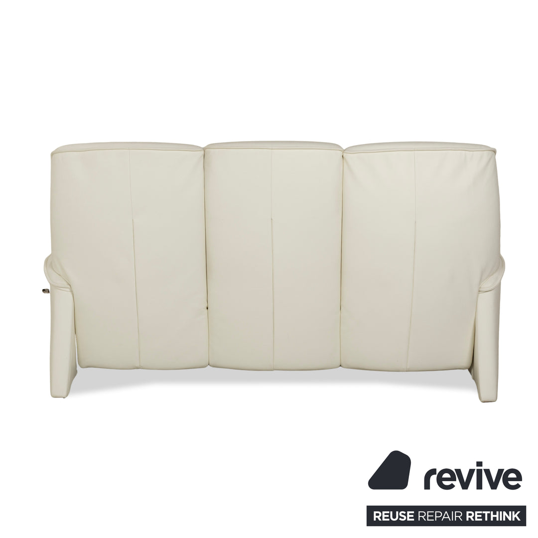 Himolla Cumuly Leather Three-Seater Cream Manual Function Sofa Couch
