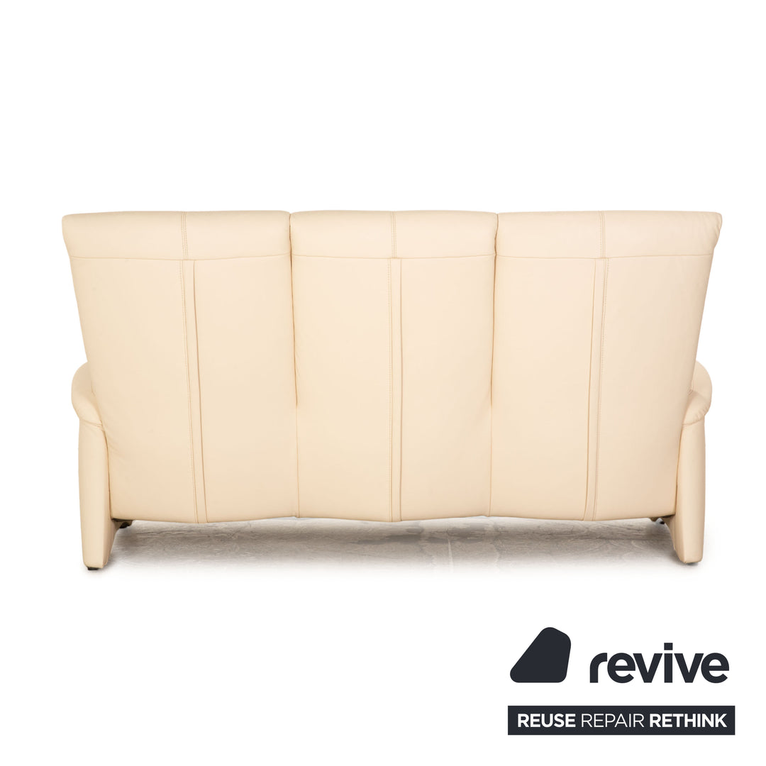 Himolla Cumuly Leder Dreisitzer Creme Sofa Couch