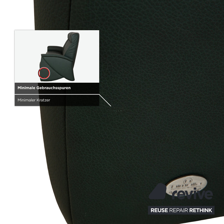 Himolla Cumuly Leder Dreisitzer Dunkelgrün Sofa Couch