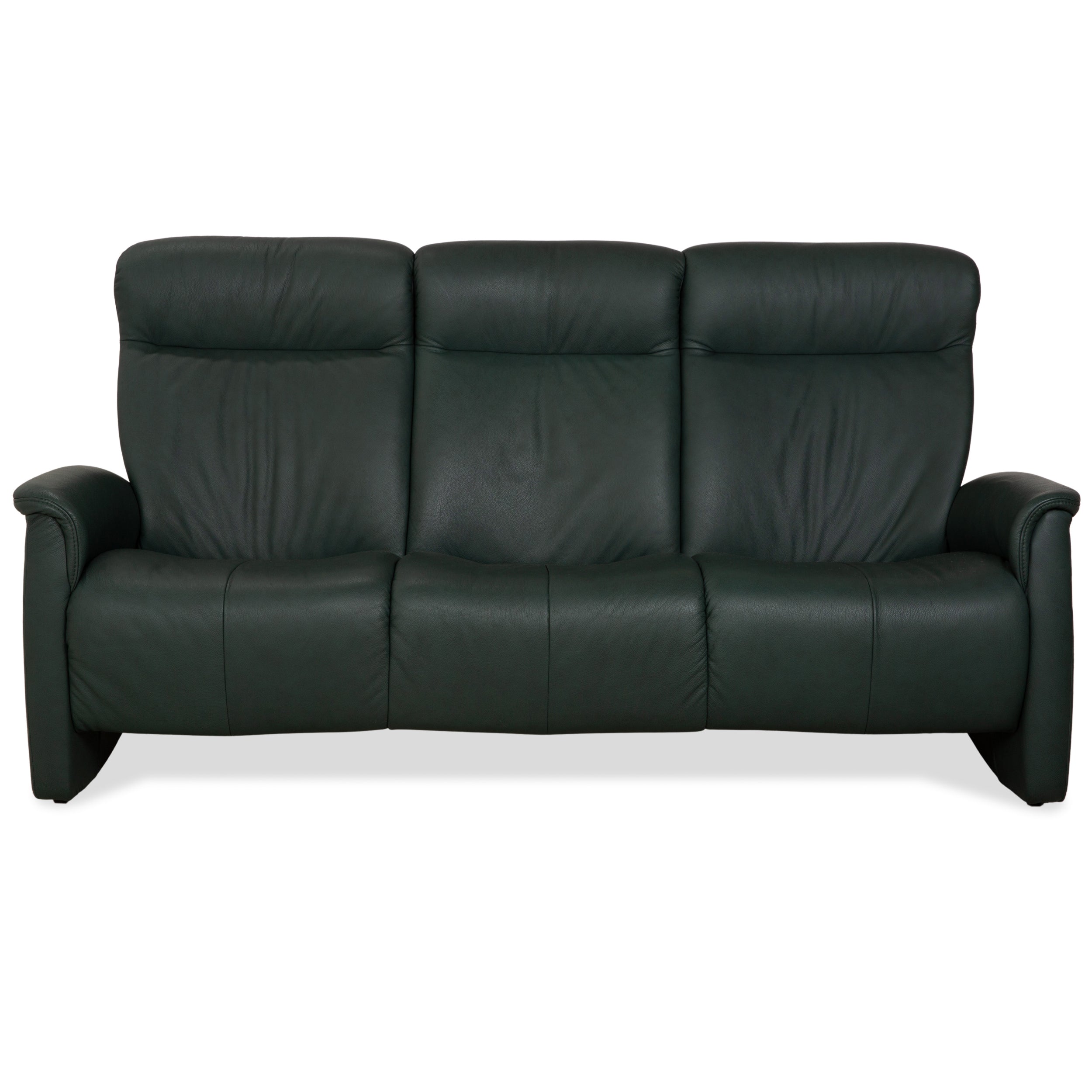 Himolla Cumuly Leder Dreisitzer Dunkelgrün Sofa Couch