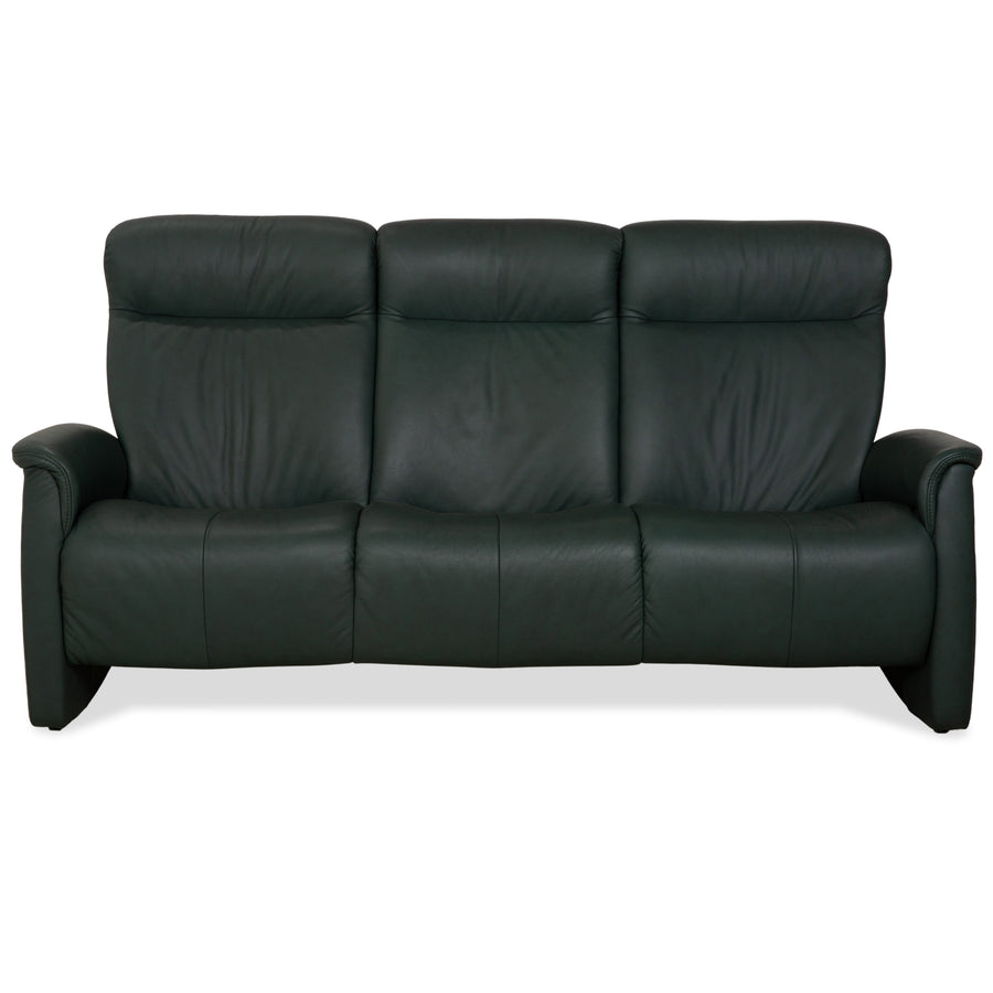 Himolla Cumuly Leder Dreisitzer Dunkelgrün Sofa Couch